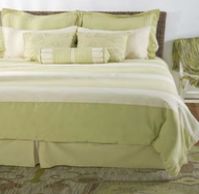 Rizzy Home Bed Skirt, Light Green, Size: Queen