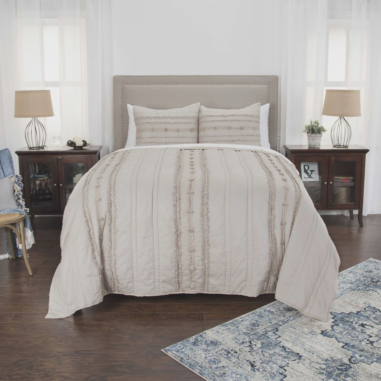 Rizzy Home Hattie Quilt, Ivory King