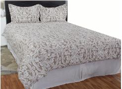 Rizzy Home Duvet Cover, Taupe Floral