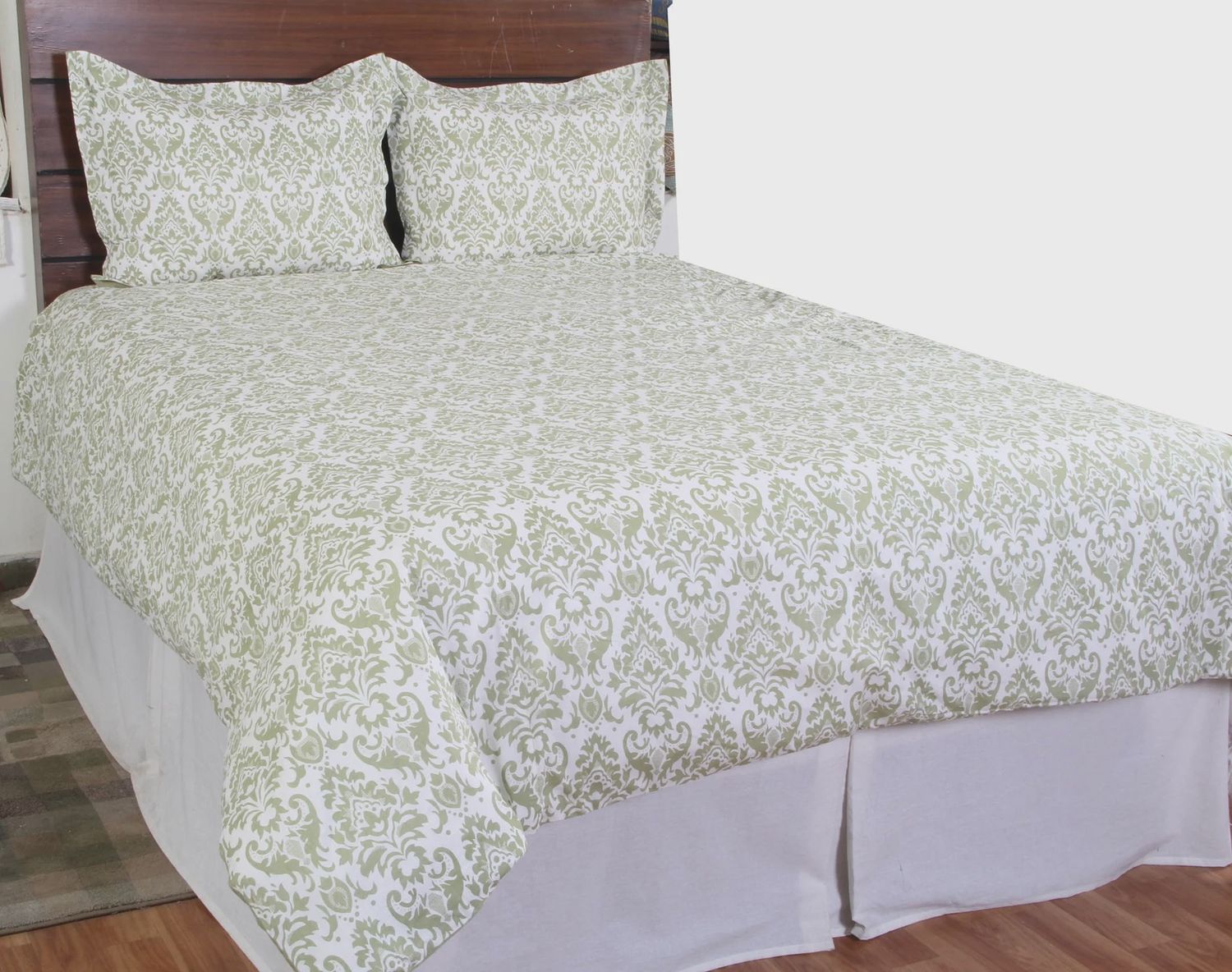 Rizzy Home Duvet Cover, Green Paisley