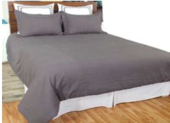 Rizzy Home Duvet Cover, Solid Pewter Grey