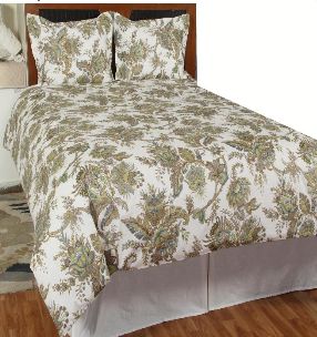 Rizzy Home Duvet Cover, Green and Blue Floral