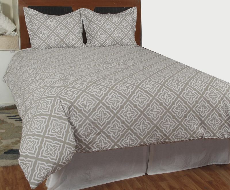 Rizzy Home Duvet Cover Set, Natural Tan Pattern
