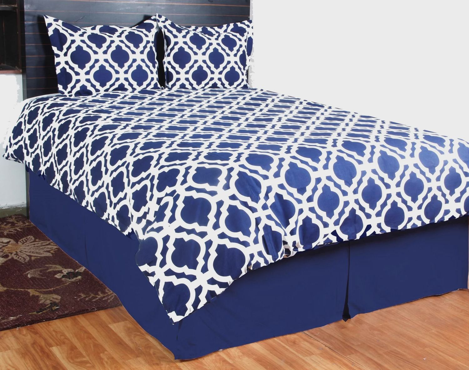 Rizzy Home Duvet Cover Set, Navy Pattern