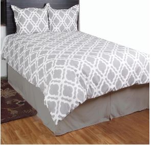 Rizzy Home Duvet Cover, Grey Pattern