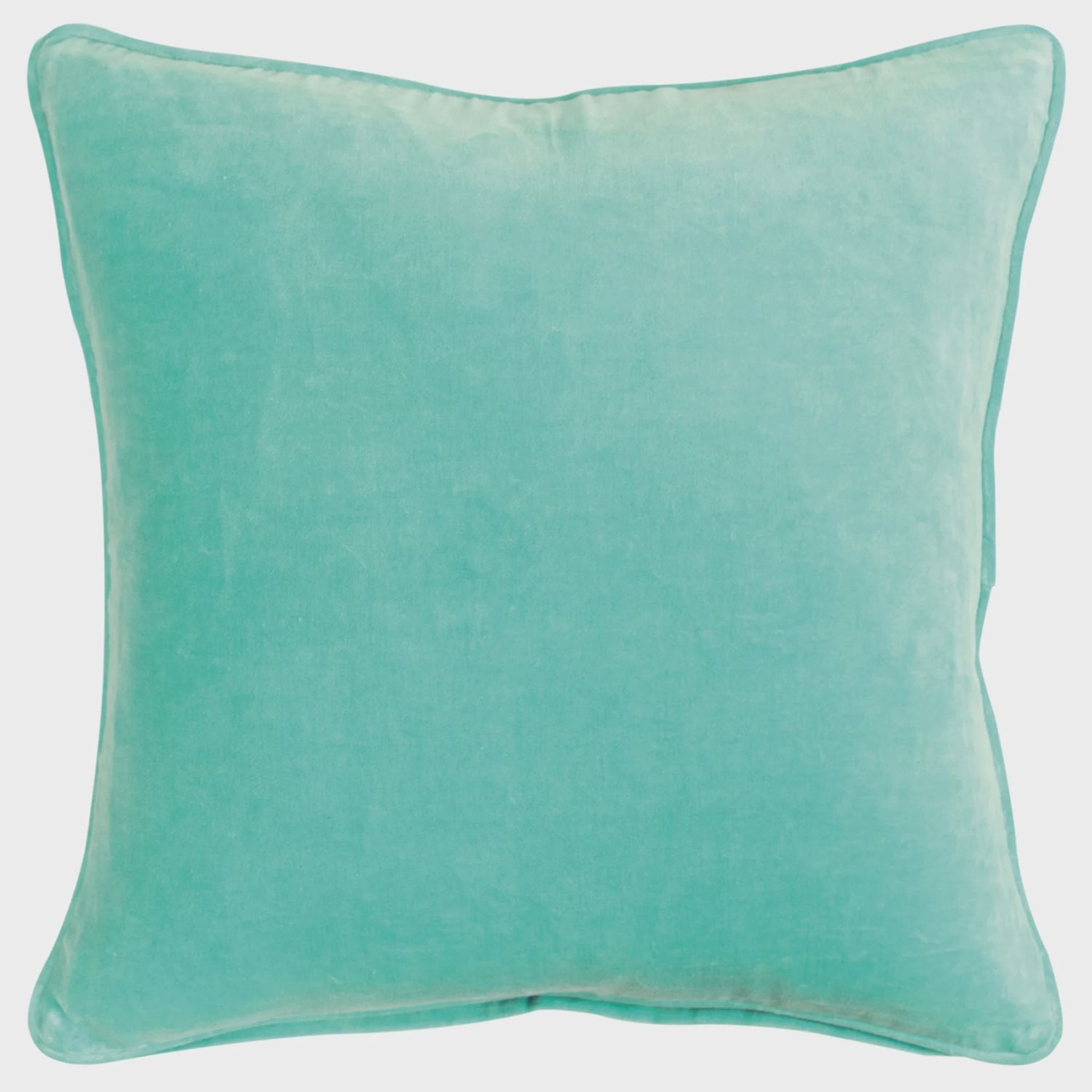 Rizzy Home Decorative Pillow, Solid Aqua Blue Velvet