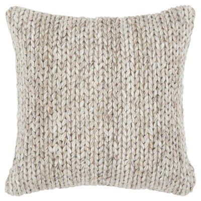 Rizzy Home Decorative Pillow, Beige Braided Wool