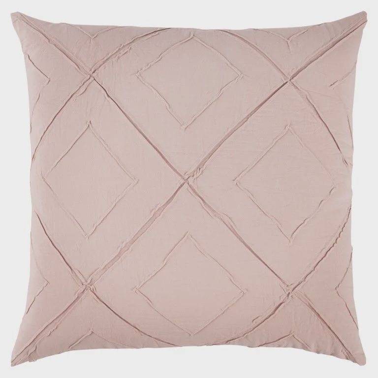 Rizzy Home Decorative Pillow, Blush Diamond Pintuck