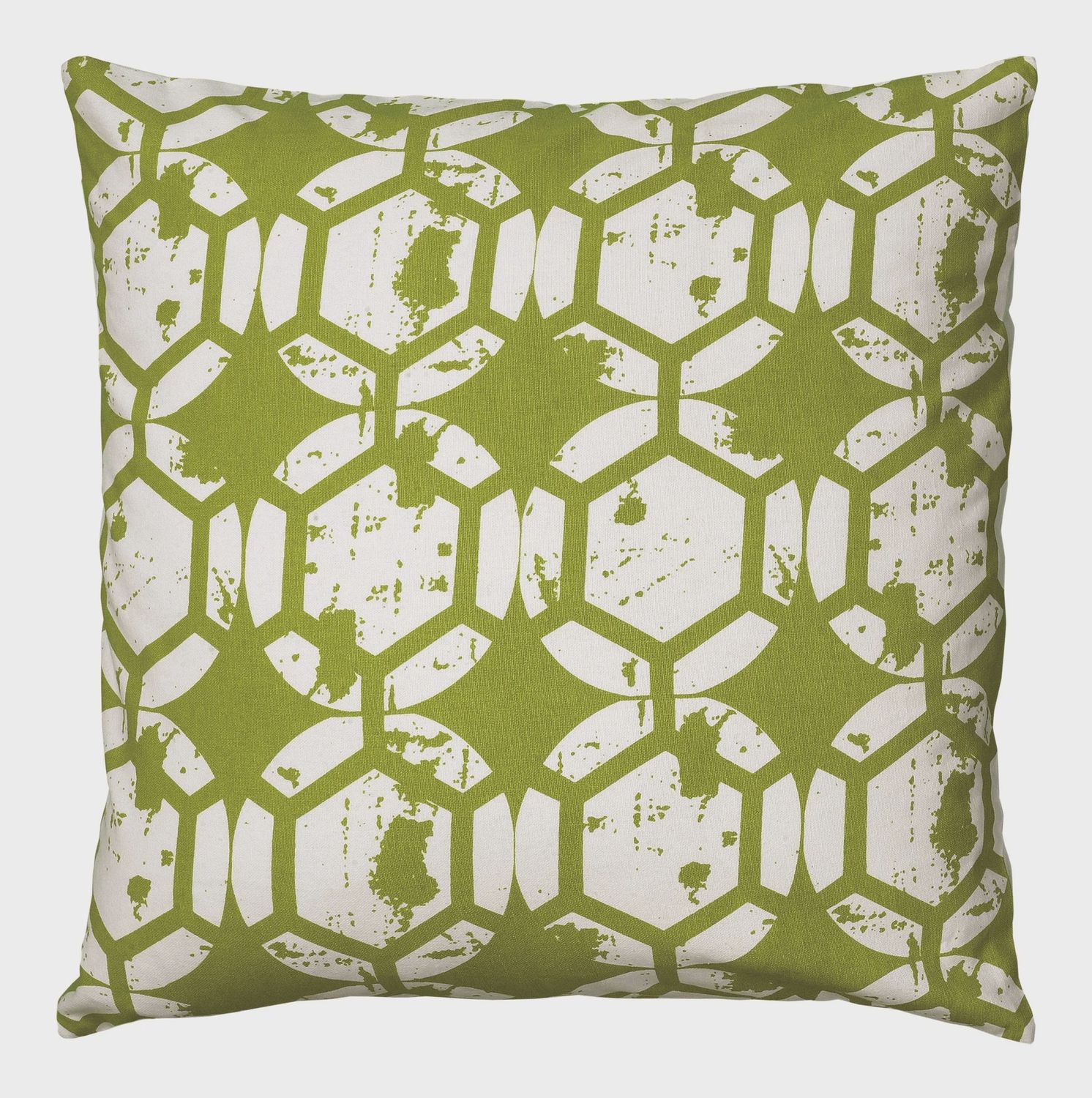 Rizzy Home Decorative Pillow, Chartreuse Diamond Print