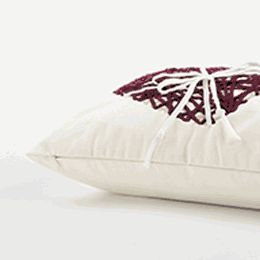 Rizzy Home Decorative Pillow, Natural Ivory "Home" Text