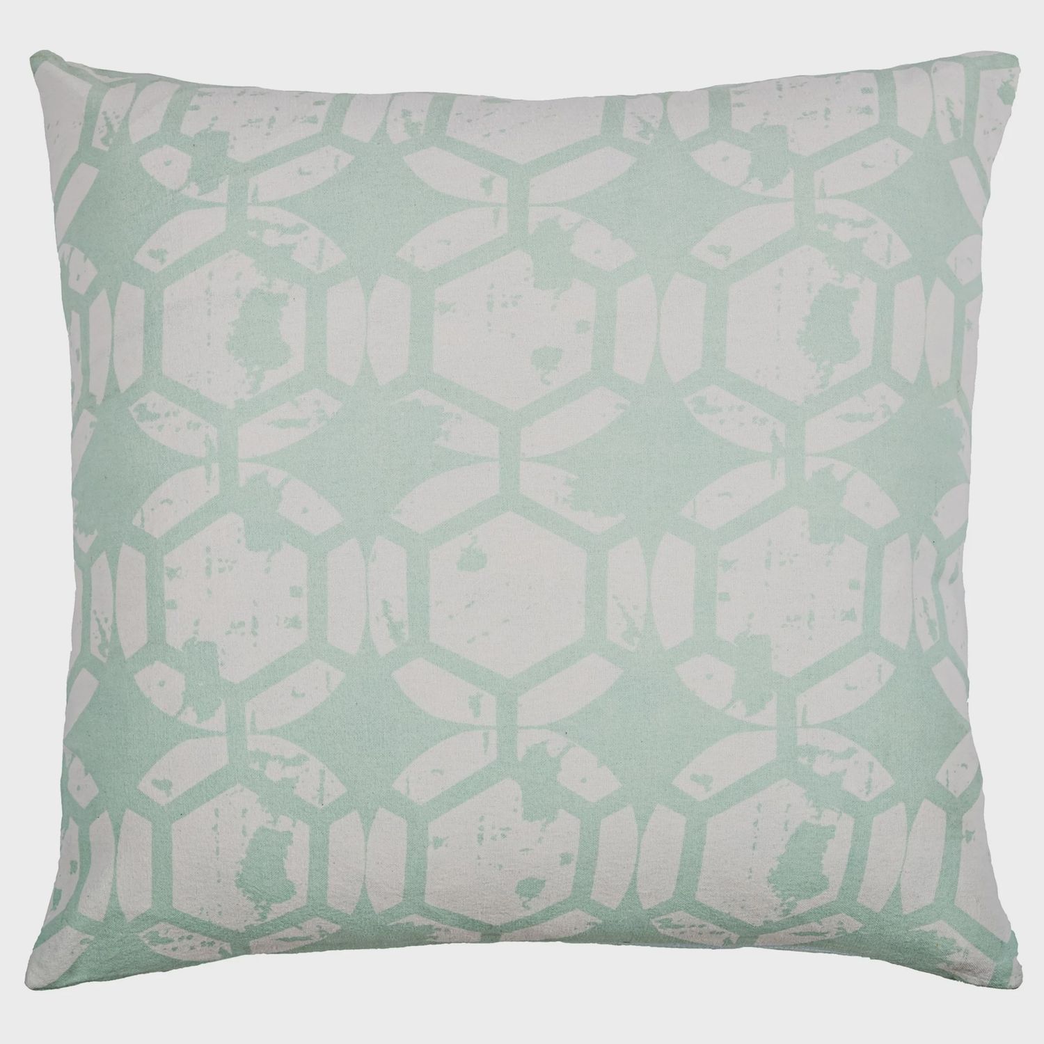 Rizzy Home Decorative Pillow, Aqua Diamond Printed Pattern