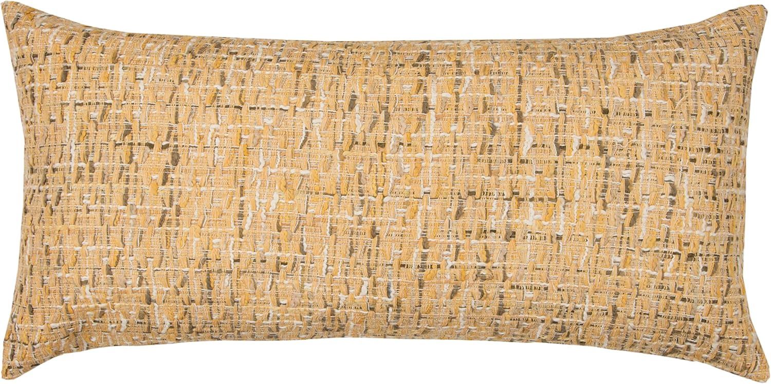 Rizzy Home Decorative Pillow, Yellow/Gray Thread Detail
