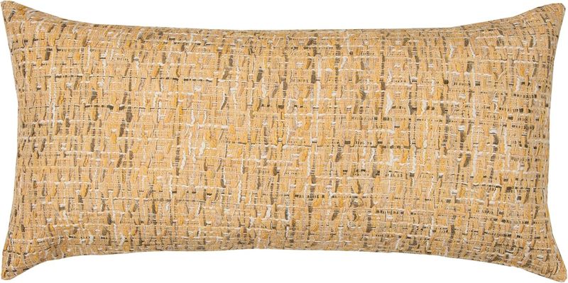 Rizzy Home Decorative Pillow, Yellow/Gray Thread Detail