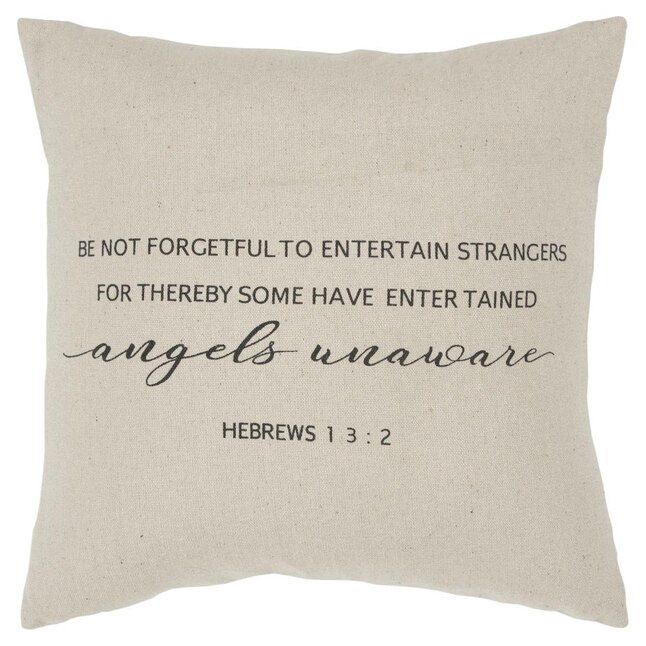 Rizzy Home Decorative Pillow, Canvas with Text 20x20
