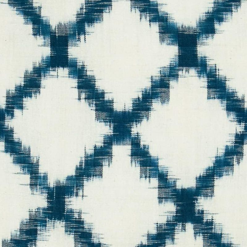 Rizzy Home Decorative Pillow, Ivory with Blue Geometric Pattern