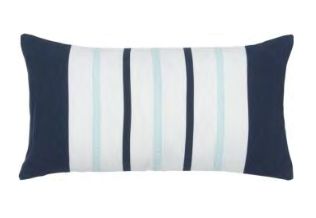 Rizzy Home Decorative Pillow, Blue and White Stripe 11x21