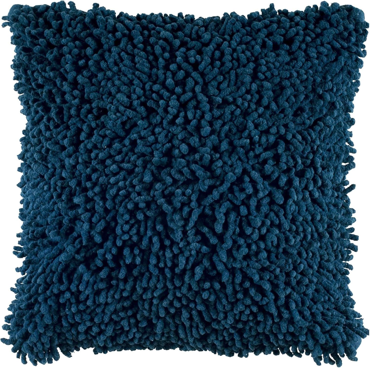 Rizzy Home Decorative Pillow, Deep Teal Shag