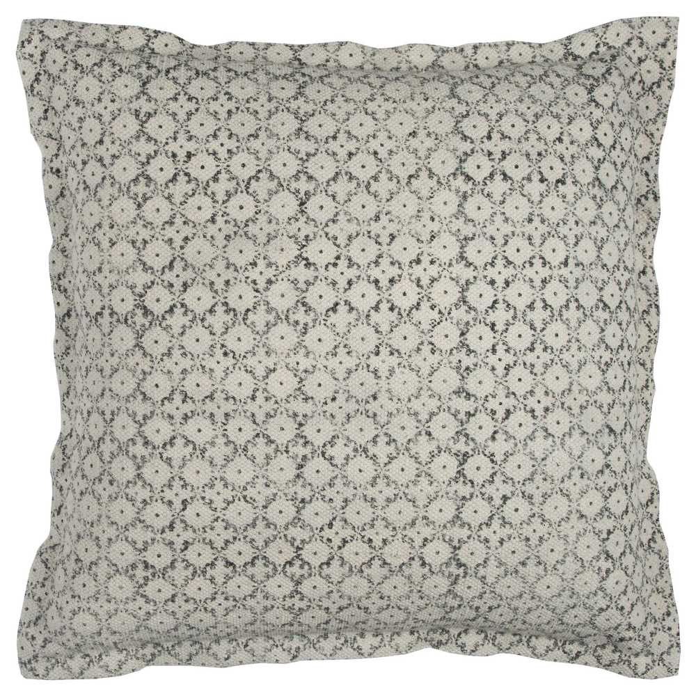 Rizzy Home Decorative Pillow, Natural and Black Pattern