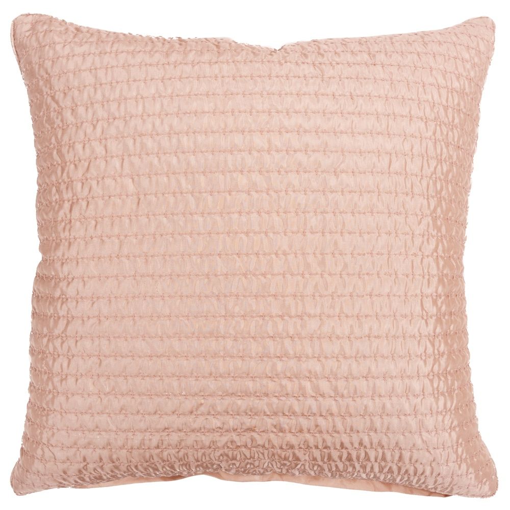 Rizzy Home Decorative Pillow, Solid Blush Welted Texture Detail