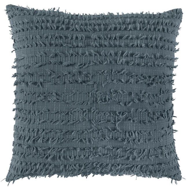 Rizzy Home Decorative Pillow, Solid Teal Thread Detail