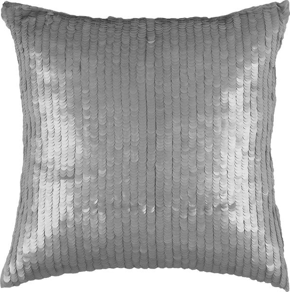 Rizzy Home Decorative Pillow, Solid Silver Sequin