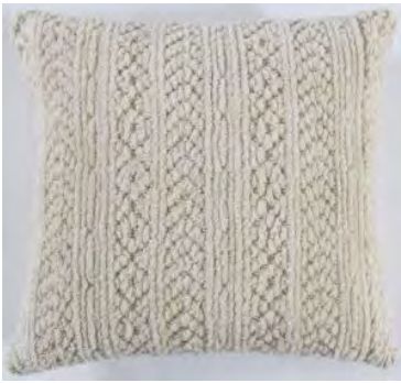 Rizzy Home Decorative Pillow, White Pattern