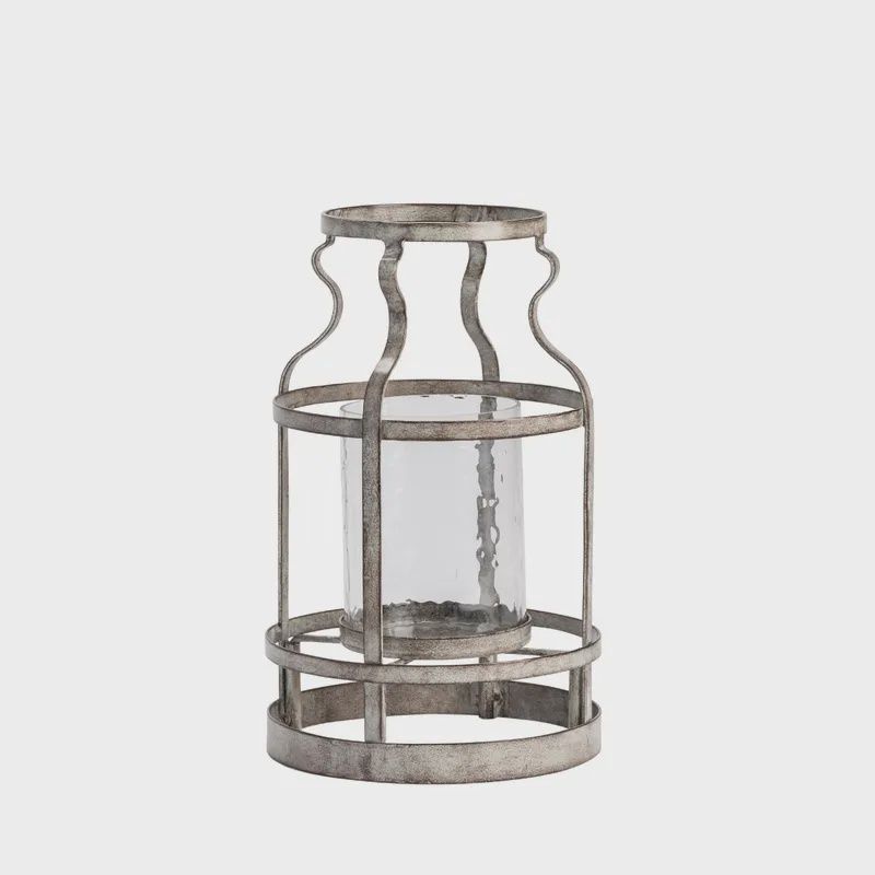 Jones Open Metal and Glass Candle Holder Medium