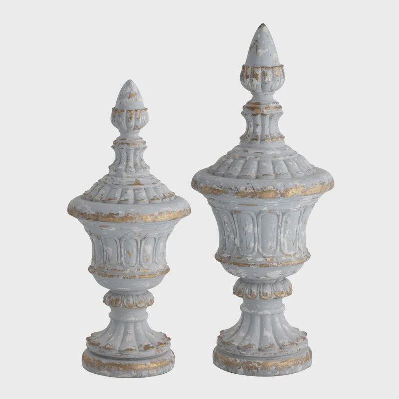Avignon Old World Carved Finial (Set of 2)