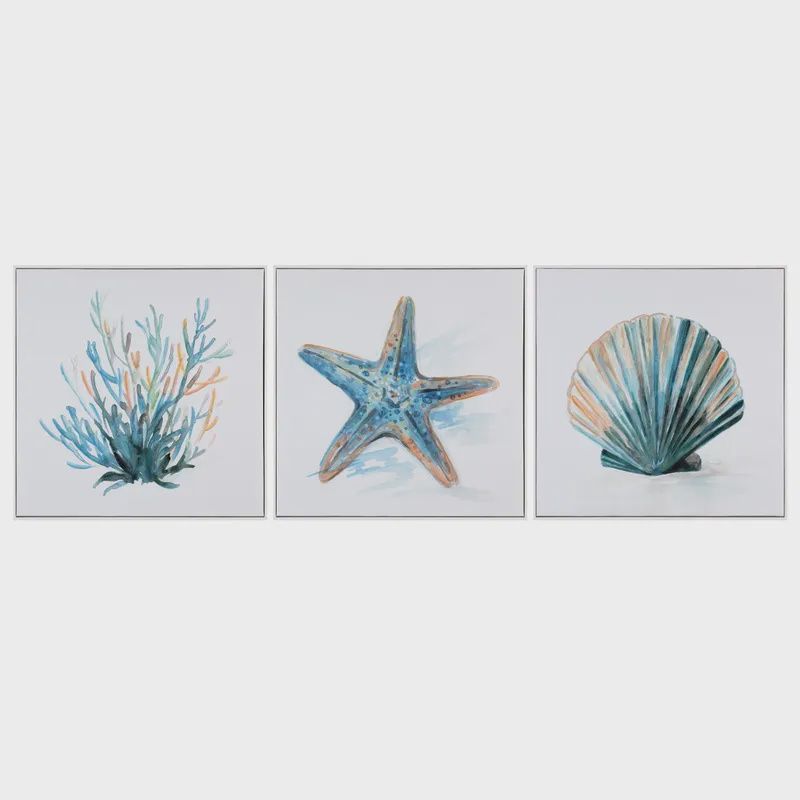 Under The Sea Wall Art 26x26 (Set of 3)