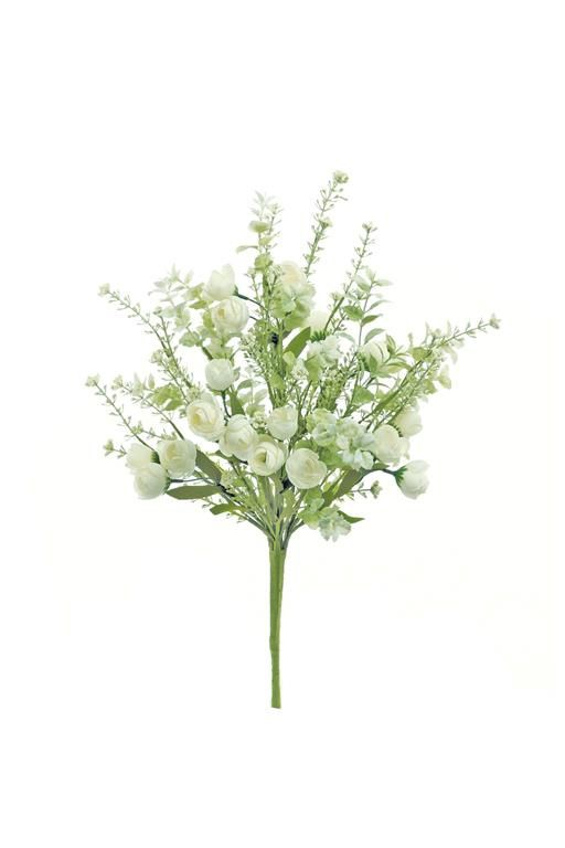 Ranunculus and Eucalyptus Bundle, Cream