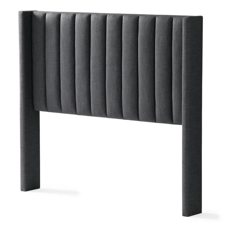 Blackwell Upholstered Twin Headboard Only, Charcoal
