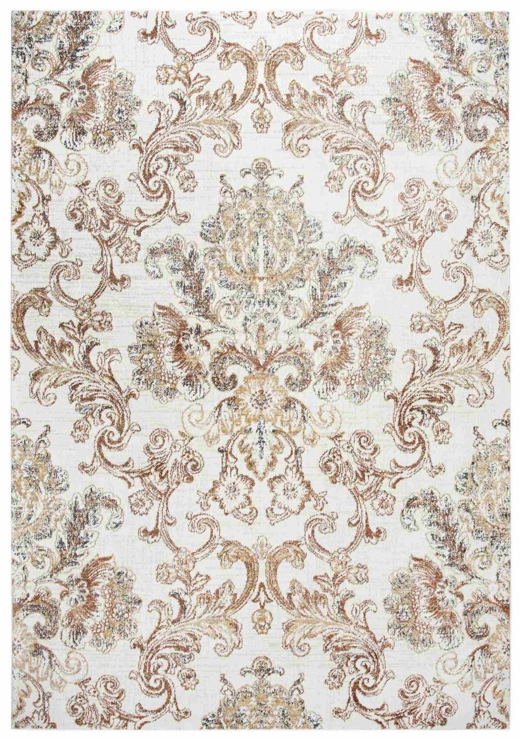 Bristol 8x10 Rug, Ivory with Copper Pattern