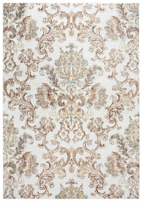 Bristol 8x10 Rug, Ivory with Copper Pattern