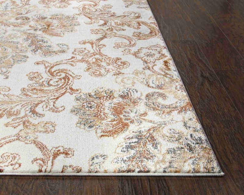 Bristol 8x10 Rug, Ivory with Copper Pattern