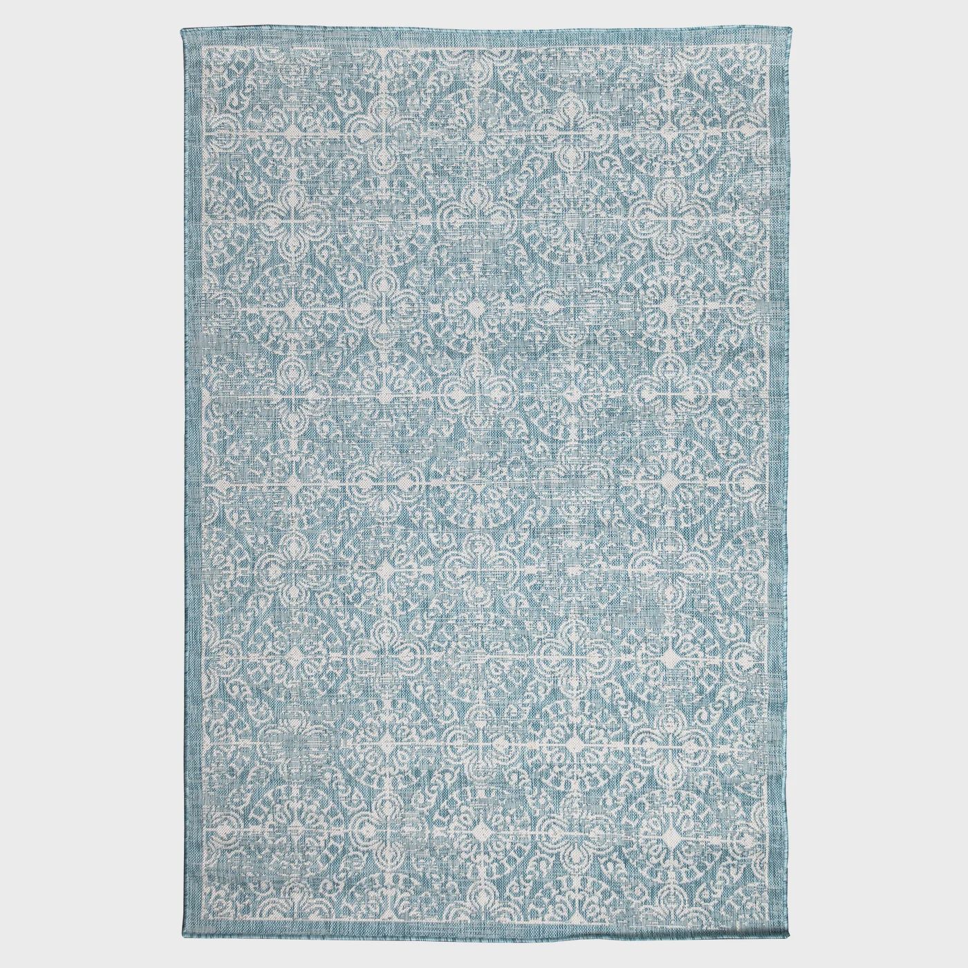 Carmel Antique Tile Indoor/Outdoor Rug Aqua