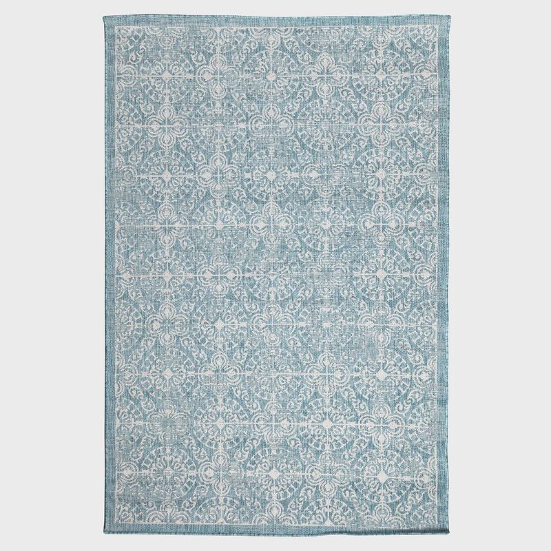 Carmel Antique Tile Indoor/Outdoor Rug Aqua