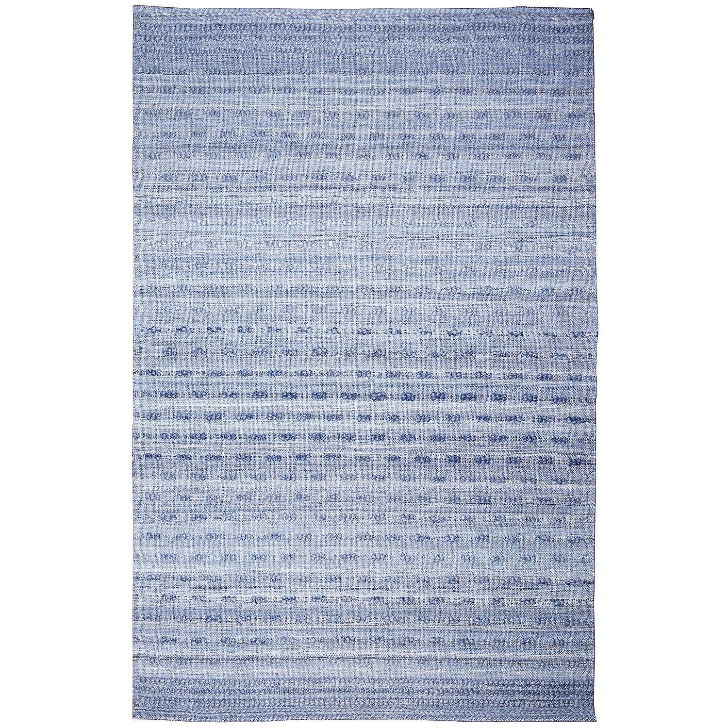Hudson Bubble Stripe Indoor/Outdoor Rug, Colour: Blue