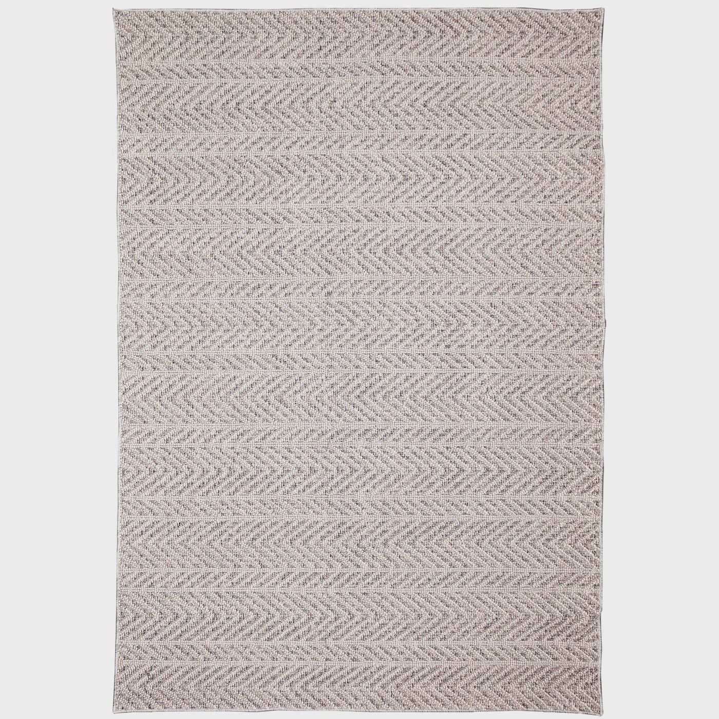Dunes Chevron Indoor/Outdoor Rug, Colour: Silver, Size: 2x5&#39;
