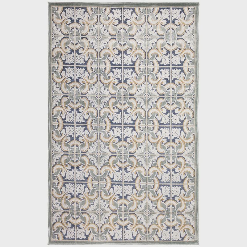 Canyon Floral Tile Indoor/Outdoor Rug