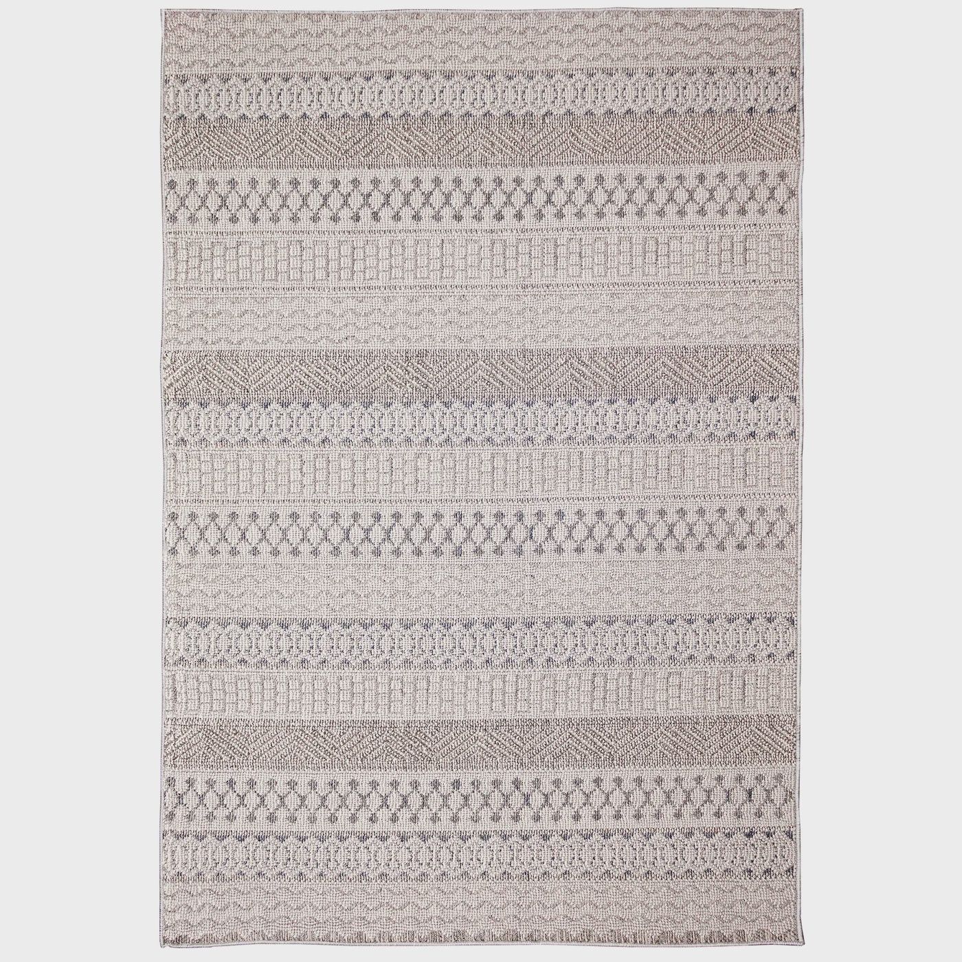 Dunes Geo Stripe Indoor/Outdoor Rug Silver