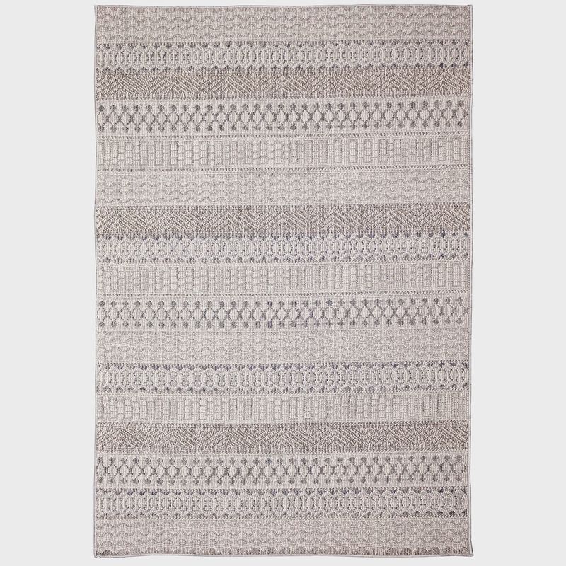 Dunes Geo Stripe Indoor/Outdoor Rug Silver