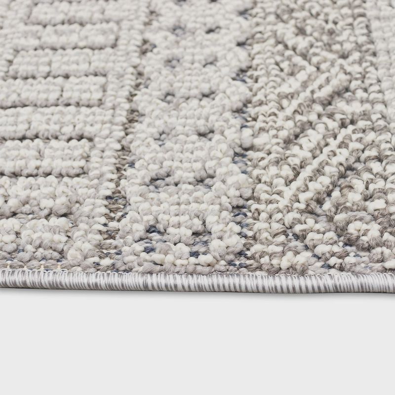 Dunes Geo Stripe Indoor/Outdoor Rug Silver