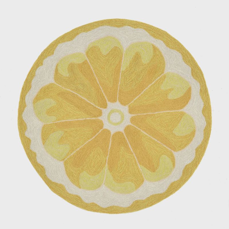 Frontporch Lemon Slice Indoor/Outdoor Rug Yellow