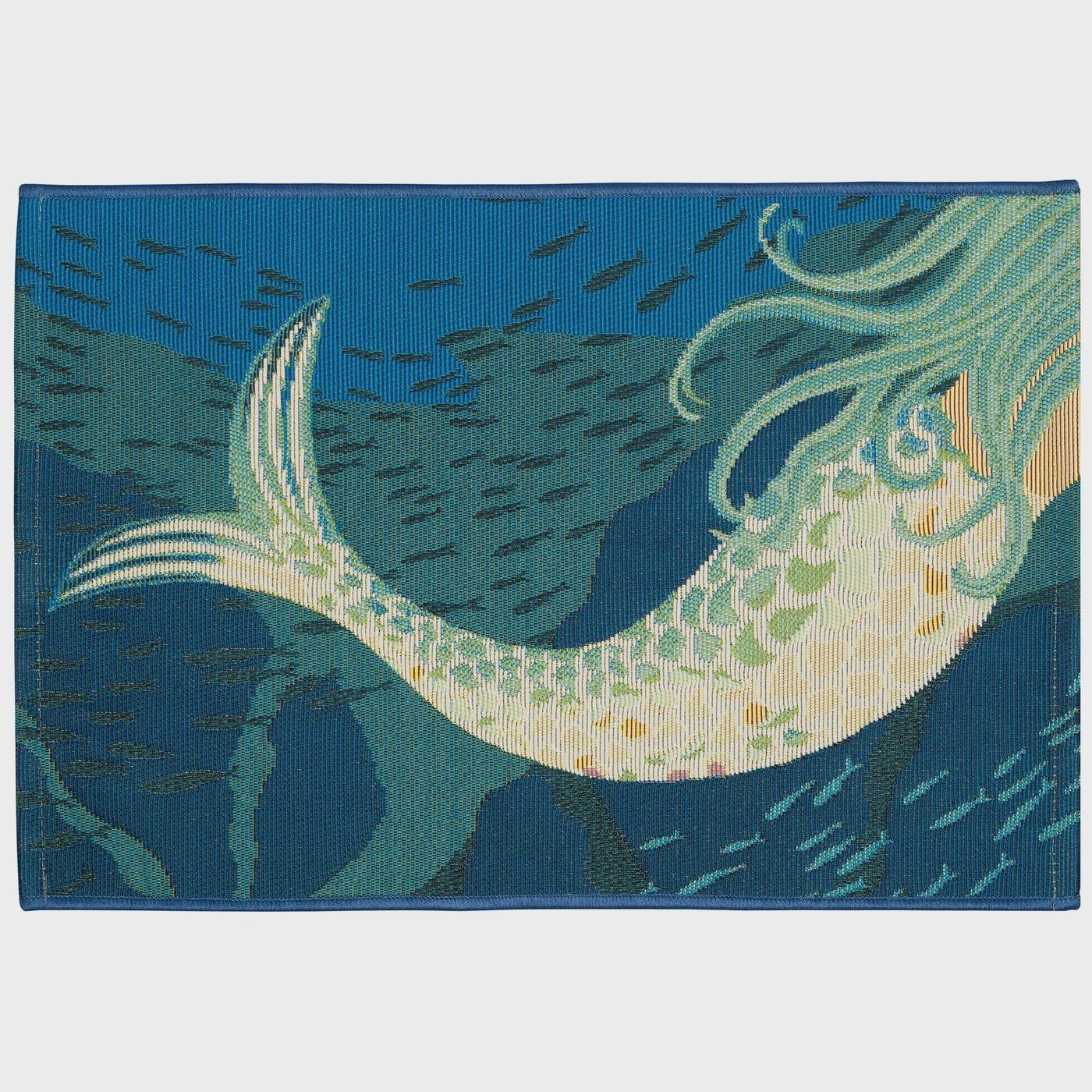 Esencia Mermaids Are Real Indoor/Outdoor Mat Ocean