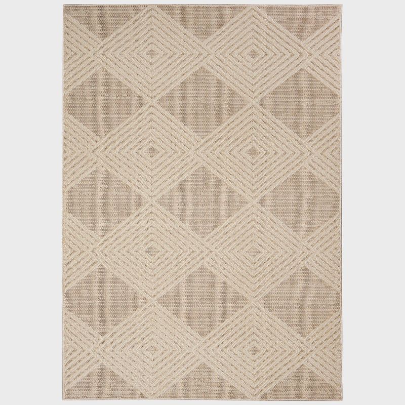 Dunes Modern Diamond Indoor/Outdoor Rug Sand