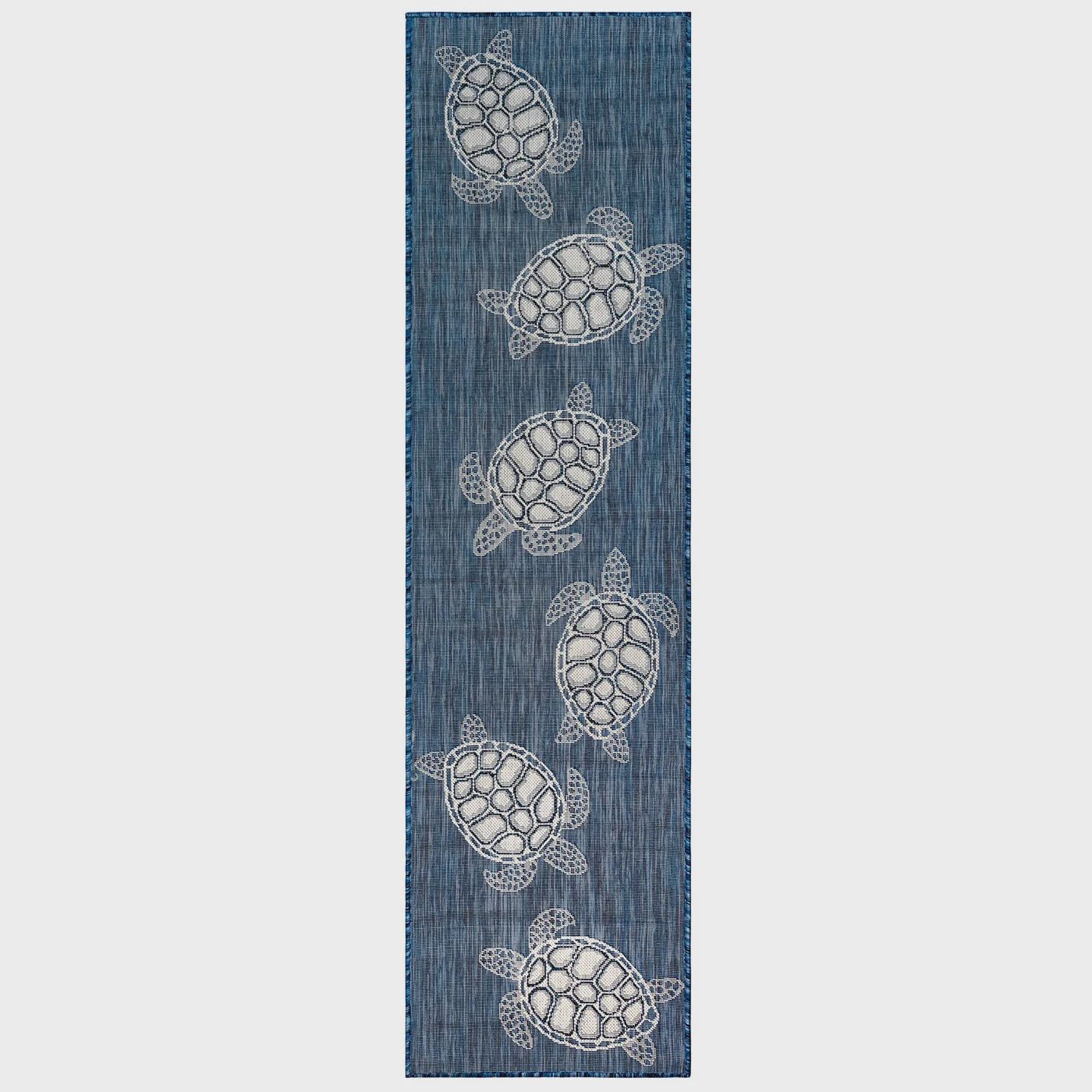 Carmel Seaturtles Indoor/Outdoor Rug Navy 1&#39;11&quot; x 7&#39;6&quot;