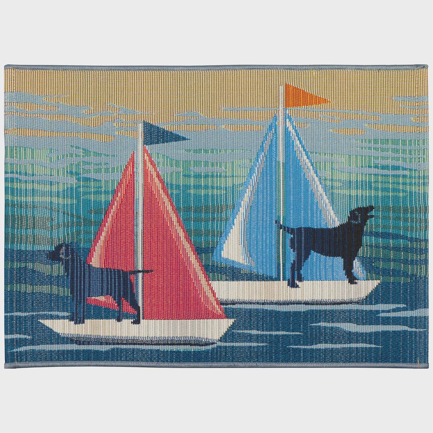 Esencia See Spot Sail Indoor/Outdoor Mat Blue