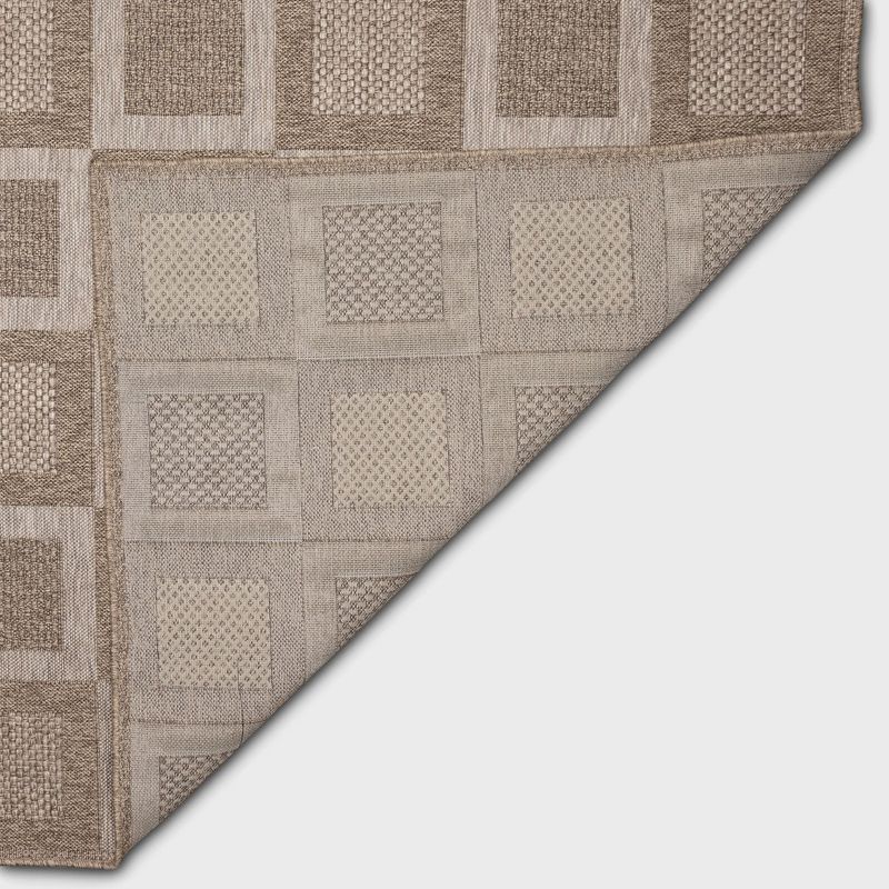 Orly Squares Indoor/Outdoor Rug Natural