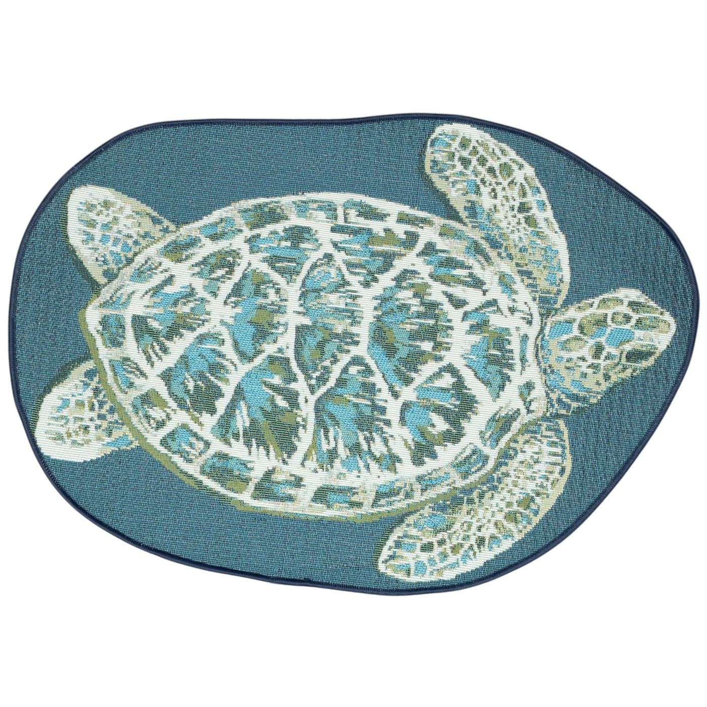 Esencia Seaturtle Indoor/Outdoor Mat Blue