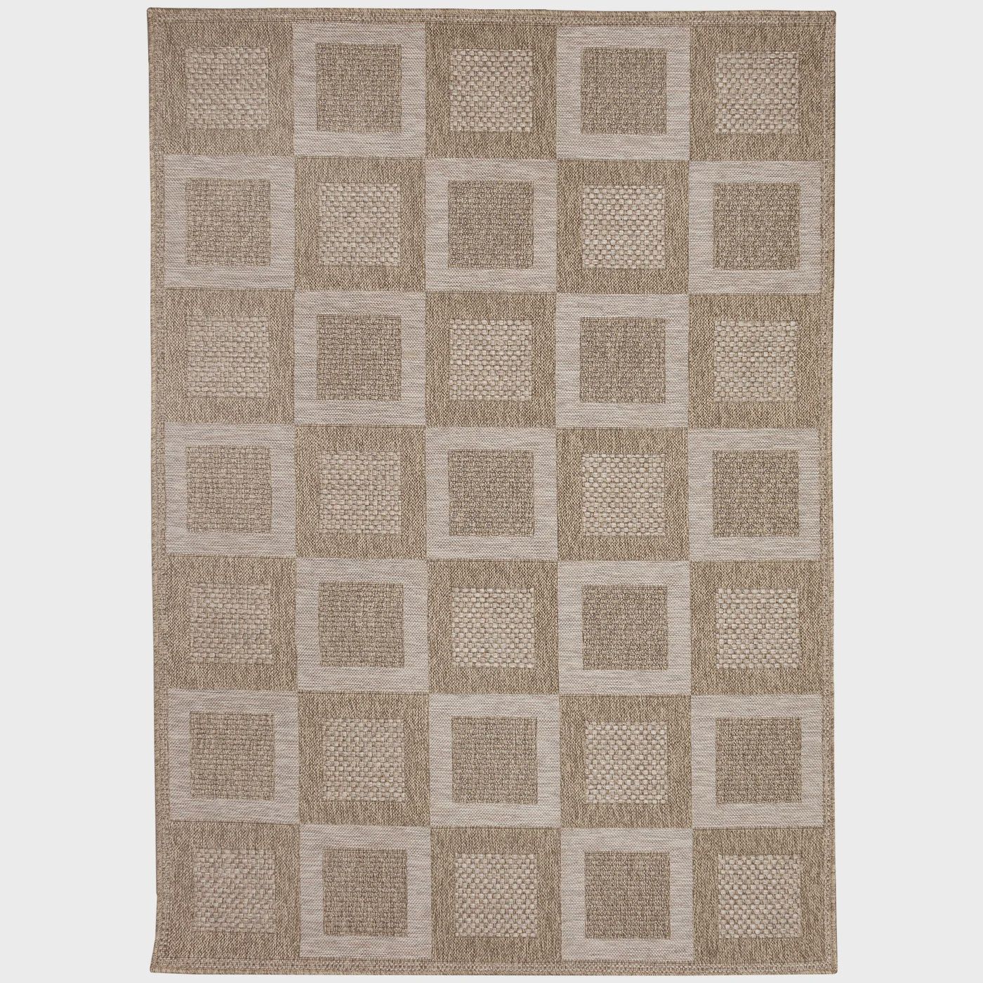 Orly Squares Indoor/Outdoor Rug Natural